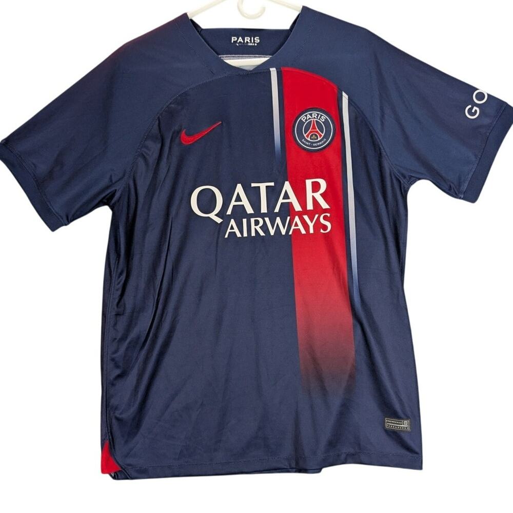 Nike Paris Saint Jermain Soccer Jersey Mens Extra Large GOAT Dri Fit FADED READ